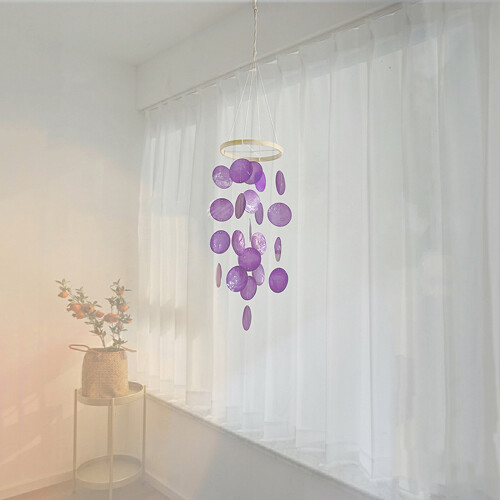 Wind Chimes for Outside,Clear Tone Sea-Pink shell wind chim 2