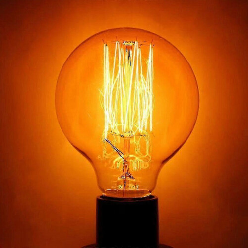 Συσκευασία 6 λαμπτήρων πυρακτώσεως Edison G80 E27 4W, θερμού λευκού, 220V, Light Edition, 0621 2
