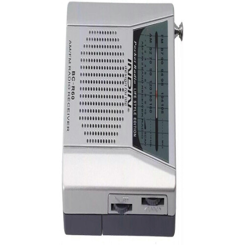 Φορητό ραδιόφωνο AM/FM BC-R60 – Χειροκίνητος συντονισμός, 2 ζωνών, τσέπης, με κλιπ ζ 2