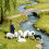 Tiny Resin Shepherd Figures 1/64 Scale-A Group of Lambs 9
