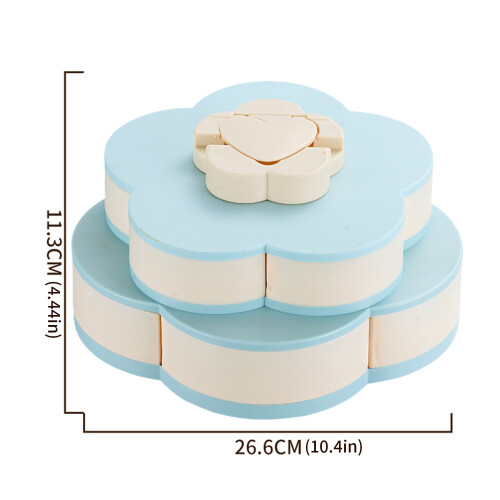 Multi Compartment Serving Tray Innovative Rotating-Blue DU 2