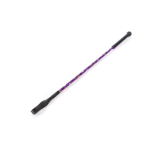 (26in, Purple) HySCHOOL Silver Riding Whip