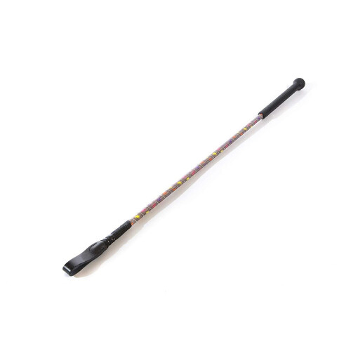 (26in, Grey) HySCHOOL Silver Riding Whip