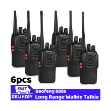 USB Plug 6 Pack Long Range Walkie Talkie Two Way Radio 16 Channel for Self Driving Travel Use