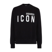 (XS, Black) DSquared2 Unisex Adult Logo & Icons Crew Neck Sweatshirt