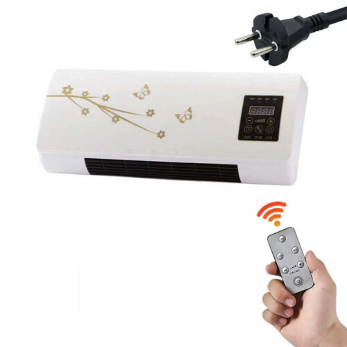 Multi-Functional Portable Heating and Cooling Appliance, Wall or Desktop Use with Timer for Indoor Spaces