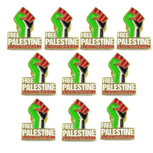10pcs Palestine Palestinian Flag Colour Fist Metal Lapel Pin Badge - Free Palestine