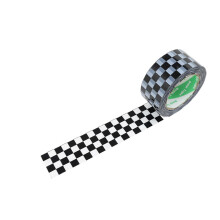 Black and white checkered reinforced tape, durable packing tape, compatible with DIY projects, 1 inch wide, 30 yards long