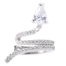 Compatible with No Piercing Silver Ear Jewelry Snake Rhinestone for Decoration 1Pcs