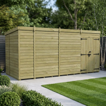 14 x 6 Pent Shed Tanalised (Double Door, No Windows)