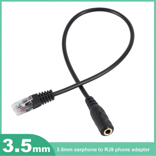 Cavo adattatore da jack da 3,5 mm a RJ9 per cuffie e telefono da ufficio. 2