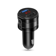 Compatibile con Bluetooth 5.0 per auto Trasmettitore FM Caricabatterie rapido Ricevitore audio wireless vivavoce Auto Lettore MP3 3.1A D
