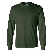 (3XL, Forest Green) Gildan Mens Plain Crew Neck Ultra Cotton Long Sleeve T-Shirt