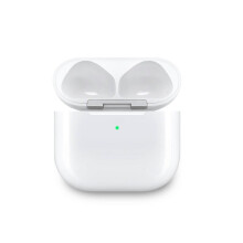 Trådløst ladeetui for AirPods 4 med USB C-port, kompakt hvit oppbevaringsboks for øretelefoner