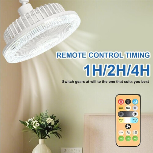 Remote Control Ceiling Fan with LED Lighting Ceiling Fan with Lights Remote Control E27 Converter Base