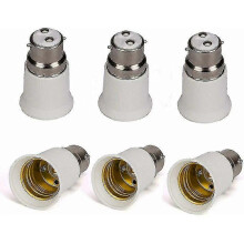 Sett med 6 B22 til E27 pæreholdersokler - LED-pæreadaptere