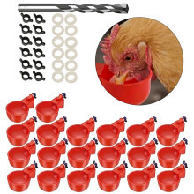 20 PCS Chicken Automatic Watering Cups Poultry Drinker Waterer Duck Quail Hen