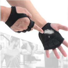 Guanti da sollevamento pesi in neoprene a mezze dita per allenamento, ideali per trazioni alla sbarra, resistenti al sudore, taglia rego