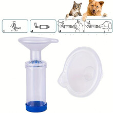 Camera distanziatrice per inalatore aerosol per cani/gatti, utile per facilitare la respirazione di felini asmatici. Disponibile in 2 ta