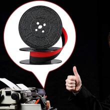 Confezione da 2 bobine di nastro per macchina da scrivere, nastro rosso e nero, confezione di ricambio compatibile con Typewriter-DT