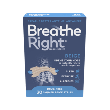 Breathe Right Snoring Congestion Relief Nasal Strips, 30 Strips