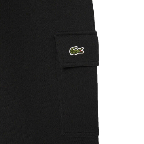 Lacoste (L, Black) Lacoste Mens Cotton Cargo Shorts 1