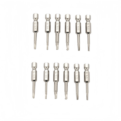 2 Set 6Pcs S2 Steel Triangular Screw Bits Magnetic Screwdriver Bit Anti Triangle Screw Head 1.8/2/2.3/2.5/2.7/3.0