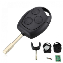 433MHz 3-Button Remote Key Fob with Chip Compatible With Ford Mondeo, Fiesta, Focus, KA, Transit