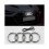 Black White 249mm Car LED Front Grille Emblem Lamp Static White Light for A3 A4 A5 Models 2