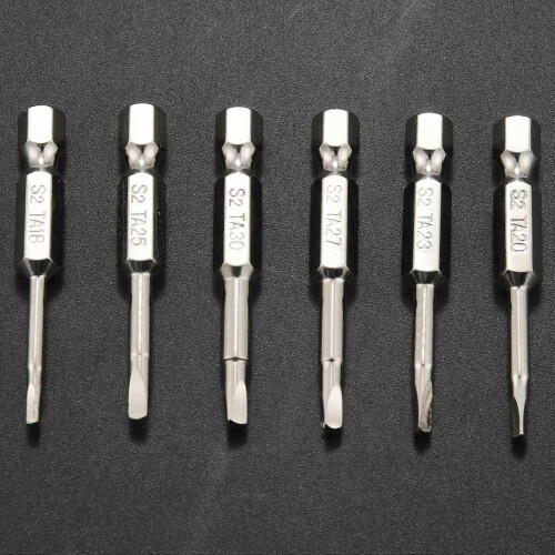 2 Set 6Pcs S2 Steel Triangular Screw Bits Magnetic Screwdriver Bit Anti Triangle Screw Head 1.8/2/2.3/2.5/2.7/3.0 1