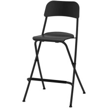 IKEA FRANKLIN Folding Bar Stool-Black 63cm