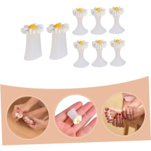 Siliconen teenscheiders, 8 stuks, pedicuretools, zachte, flexibele teenverdelers voor vrouwen, nagelsalon, voetverzorging en spa.