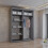MN Furniture Sliding Doors Mirrored Wardrobes Shelves Grey 180cm 2
