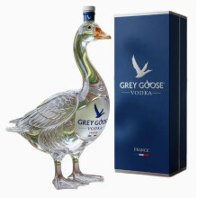 Gansvormige wodkafles, lege karaf van helder glas, creatief dierenfiguur, wijnkaraf met geschenkdoos, decoratie voor thuisbar