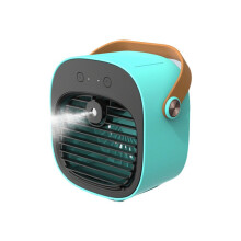 Stille bureauventilator, draagbare luchtkoeler, oplaadbare mini-airconditioner (5200 mAh), 3 snelheden, 6-8 uur gebruiksduur