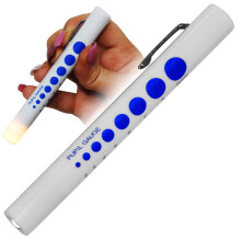 First Aid Nurses Doctor Paramedic Medical Pen Torch Light with Pupil Gauge