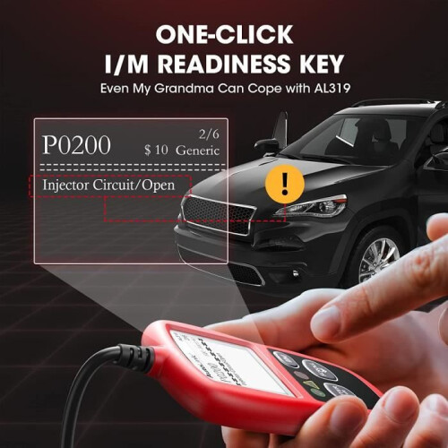 AL319 OBD2 Car Diagnostic Tool, Car Error Code Reader, Universal Multilingual Diagnostic Scanner (All Languages / Global), Plug and Play 2
