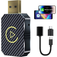 Wireless CarPlay and Android Auto Adapter (Bluetooth 5.0/5G), Plug & Play, Universal Fit (Compatible with 98% of Cars)
