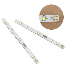 2x LED-ljusremsa för Rongsheng Hisense Logik kyl- och frysskåp Mddz-162a 1629348-hy