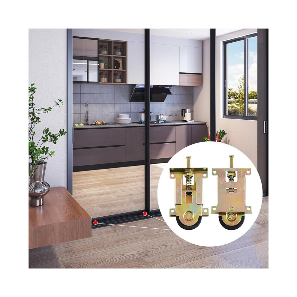 4Pcs Sliding Mirror Closet Door Rollers For Smooth Operation Contractors Part W8020c 1.57" Sliding Mirror 6031440599353