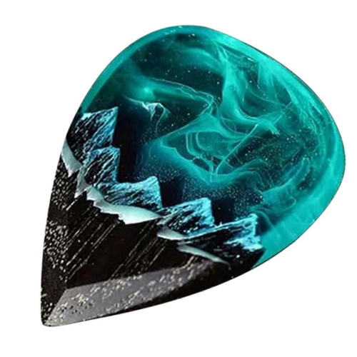 Guitar Touch Luminous Pick Epoxy Resin Gitarrplektrum Norrskenshalsband Basgitarrplektrum 1