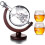 RisingFF Spherical Whiskey Decanter Set – Includes 1 Decanter and 2 Glasses 1