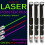 Pack of 3 Laser Pointer Pen Green Blue Violet Red Light Beam Powerful 2