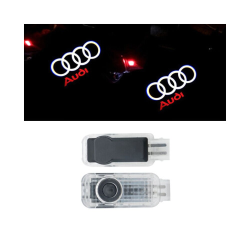 2-pack LED-laserprojektorlampor för Audi bildörr med logotyp 2