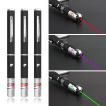Balenie 3 laserových ukazovátok, zelených, modrých, fialových, červených, svetiel, výkonných