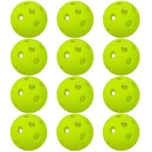Lopty na pickleball do interiéru - 12 balení s 26 jamkami - odolné a zábavné pre všetky vekové kategórie