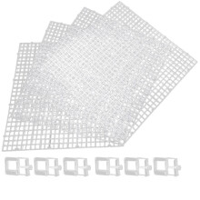 4 Aquariumdeckel, Abdeckung für Aquarien, Terrariumdeckel, Kunststoffgitter, Eierkartonrost, 6 Clips für Aquariumabdeckungen