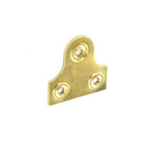 (50mm, Brass) Securit Plain Glass Fitting Plates (Pack Of 2)