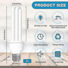Balenie 2 žiaroviek E27 20W 2U, kompatibilných s náhradnými dielmi Homesuit, Keuomy, Yluces, Yissvic, Powify