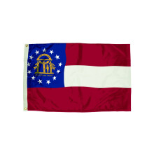 Independence Flag Nylon Georgia Flag, 3 x 5'